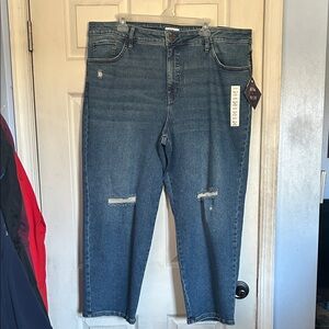 NWT Ava & Viv high rise slim straight leg jeans size 22W